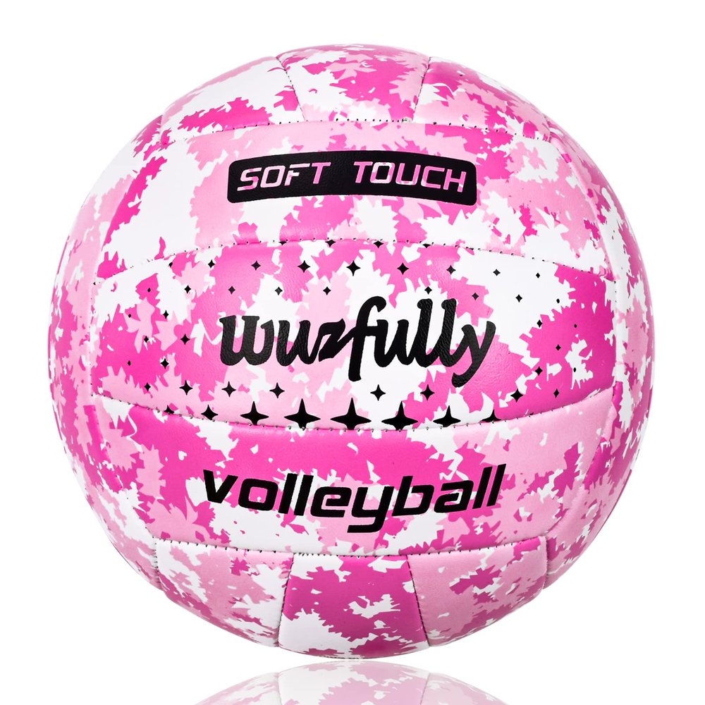 Wuzfully Volleyball Official Size 5,Soft Volleyballs for Backyard Beach Park Play Games Practice Volleyball for Beginner Teenager(Best Gift)