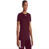 Under Armour Team Tech Womens Short Sleeve T-Shirt L Maroon-White view 1