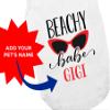 Beach Babe Dog Shirt, Summer Dog Shirt, Beach Outfit for Dogs, Personalized Dog Shirt, Clothes for Pets (XXS- 2-4 lbs) view 2