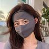 kiobrvhe Face UV Face Covering UPF 50+ Women Sun Protection Face Mask Washable Reusable for Running Outdoors (Black,US,Alpha,Medium,Regular,Regular) view 4