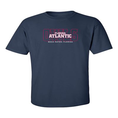 CornBorn Florida Atlantic Owl T Shirt - FAU Owl T Shirt - FAU Owls Background - Navy Blue - 4X