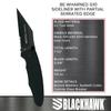 Blackhawk Be-Wharned Knife G10 Sideliner, Partial Serrated Blade Edge, BH15BW211BK view 2