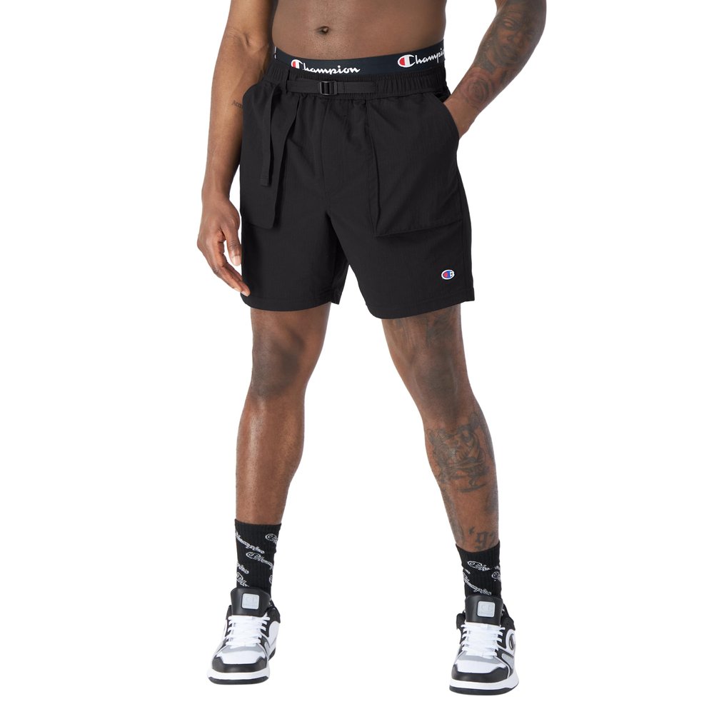 Champion Men's Hiking Shorts, Men's Nylon Belted Shorts, Outdoor Gear for Men, 7"