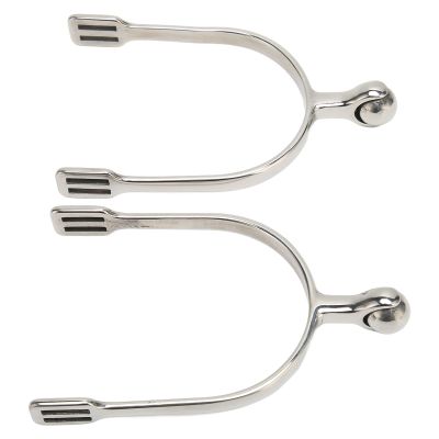 2 PCS Horse Spurs, Stainless Steel Spurs with Smooth Roller Ball, English Spur for Boots, Western Cowboy Spurs Equestrian Gear, Retro Spurs Saddlery Equipment