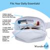 WanderFull Original Crossbody HydroBeltbag | Fanny Pack with Removable Water Bottle Holder | Adjustable Waist Bag for Carrying Your Purse, Phone, Accessories w/Tumbler Holder (Crimson/Grey Stripe) view 2