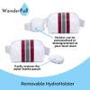 WanderFull Original Crossbody HydroBeltbag | Fanny Pack with Removable Water Bottle Holder | Adjustable Waist Bag for Carrying Your Purse, Phone, Accessories w/Tumbler Holder (Crimson/Grey Stripe) view 4