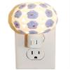 usamjtable Ceramic Blue Flower Night Light Plug-in with Aromatherapy Oil Warmer Burner view 4