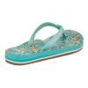 Sanuk Yoga Joy Womens Flip Flop | Yoga Mat Footbed | Yoga Sandals For Women | Women's Beach Sandals | Memory Foam Footbed, Aqua Splash, 11 view 3