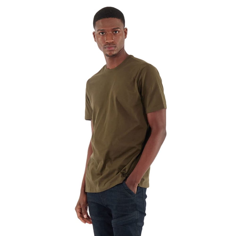 Mens Crew Neck T-Shirt, 100% Combed Cotton Short Sleeve Tee, Soft Prewashed Preshrunk Regular Fit Casual Basic (RFR, Olive, XL, 1pc)