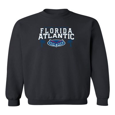 CornBorn Florida Atlantic Owls Apparel Men Sweatshirt - Crewneck FAU Owls Winning in Paradise - Black - XL