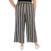 Alfred Dunner Women's Plus-Size Stripe Ankle Pant with Fringe Size 16W Black view 2