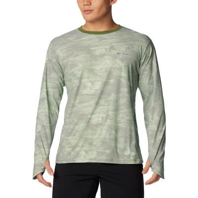 Columbia Men's Summit Valley Sun Deflector Long Sleeve Crew, Canteen Beachwood, Medium