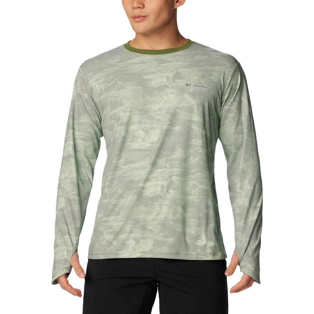 Columbia Men's Summit Valley Sun Deflector Long Sleeve Crew, Canteen Beachwood, Medium