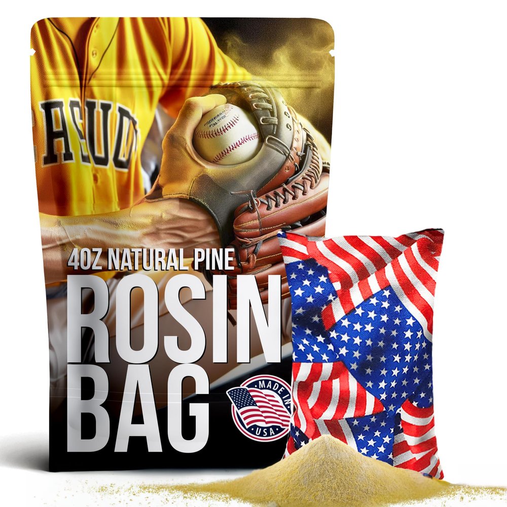HYZER HOUND DISCS Rosin Bags for Extra Hand Grip | Pitching Rosin Bag for Baseball Tar | Tennis Rosin Powder | Dry Hands Pole Grip for Pole Dancing | Pine Rosin Powder for Bowling | 4 Oz Bag (USA)