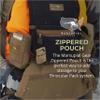 Marsupial Gear Zippered Pouch - Small Essentials Attachment for Binocular Pack with Ammo Loops and Call Storage, Wolf/Coyote, Small view 2