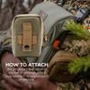 Marsupial Gear Zippered Pouch - Small Essentials Attachment for Binocular Pack with Ammo Loops and Call Storage, Wolf/Coyote, Small view 3