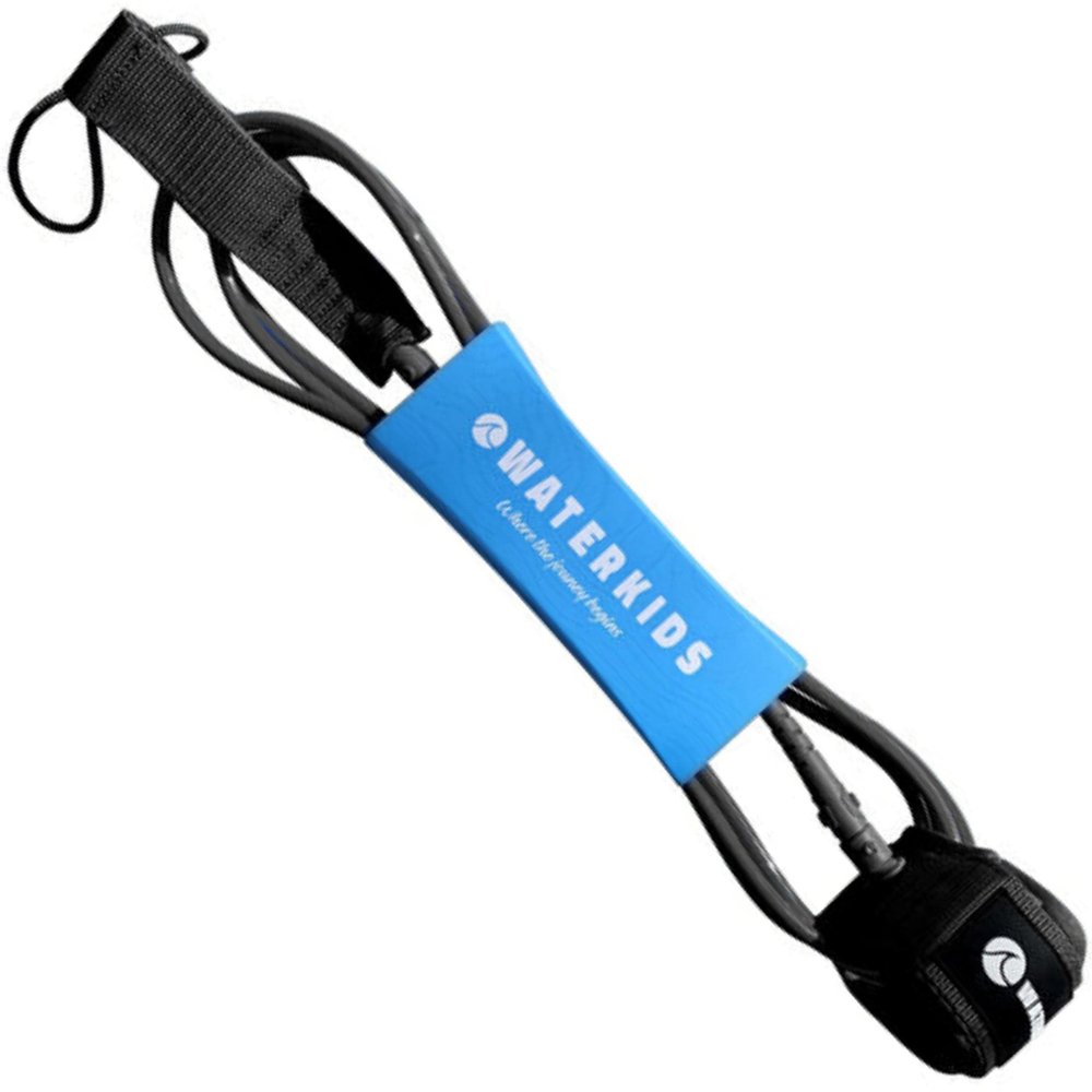 Waterkids Kids Paddle Board Leash, Premium Adjustable 10ft SUP Leash for Kids, Youth Size Padded Ankle Leash Great for Children & Teens One Size Fits All