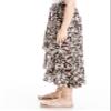 Max Studio Women's Crepe Maxi Ruffle Skirt, Black/Plum Nigella Blooms, X-Small view 3