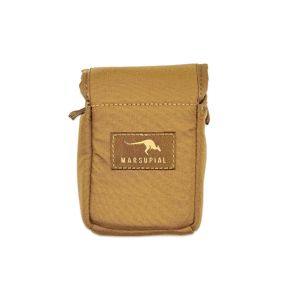 Marsupial Gear Rangefinder Pouch - Magnetic Optics Case Attachment for Quick Access to Hunting Range Finders with Fleece Lining to Protect Your Gear, Coyote, Small