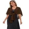 Baoqiya Chiffon Evening Shawl Scarf Wedding Shawls and Wraps for Women Party Bridal Dress on Special Occasion Dresses (Brown) view 1