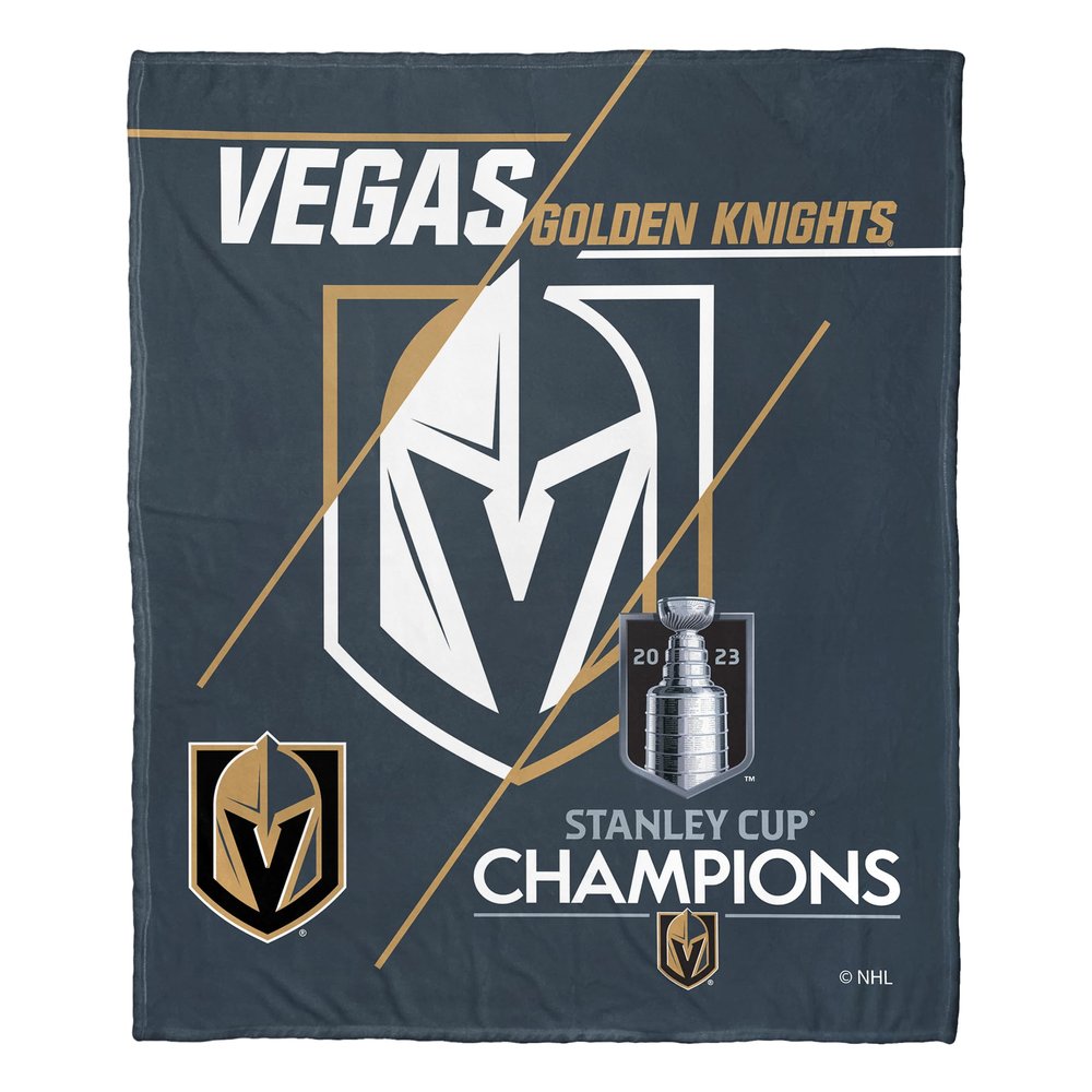 Northwest NHL Vegas Golden Knights 2023 NHL Stanley Cup Champions Silk Touch Throw Blanket, 50" x 60", Trick Play