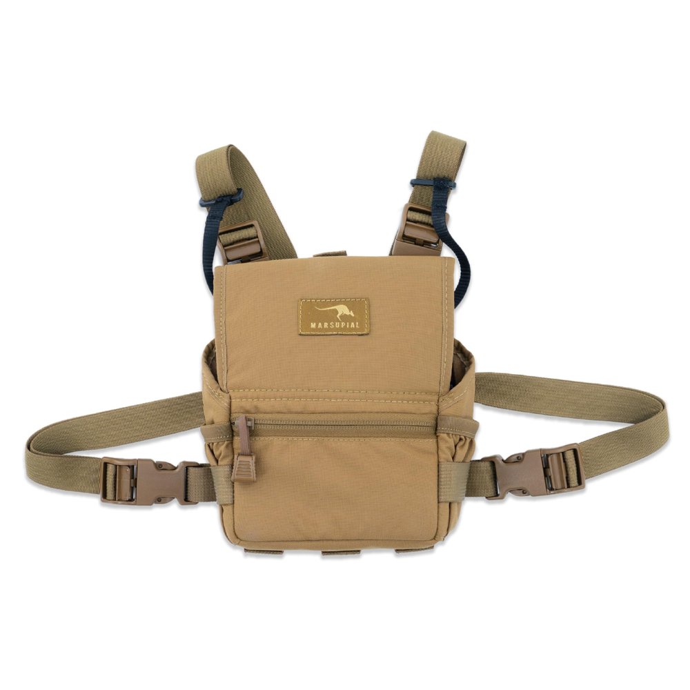Marsupial Standard Binocular Harness Chest Pack, Coyote, Large