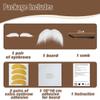 Honcloud Diy Self Adhesive Fake Mustache and Eyebrow Set Fake Beard Material Novelty Mustaches for Costume and Halloween Festival Party (White(eyebrows and mustache)) view 2