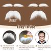 Honcloud Diy Self Adhesive Fake Mustache and Eyebrow Set Fake Beard Material Novelty Mustaches for Costume and Halloween Festival Party (White(eyebrows and mustache)) view 4