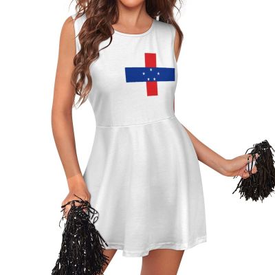MAIPHUONGANH Flag of The Netherlands Antilles 3 Cheerleader Costume Fancy Dress High School Musical Cheerleading Uniform