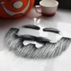 DIY Self Adhesive Fake Beard and Eyebrow Set Material Novelty Mustaches for Costume and Halloween Festival Party(Gray with White(Mustache and Eyebrow)) view 2