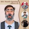 DIY Self Adhesive Fake Beard and Eyebrow Set Material Novelty Mustaches for Costume and Halloween Festival Party(Gray with White(Mustache and Eyebrow)) view 3