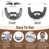 DIY Self Adhesive Fake Beard and Eyebrow Set Material Novelty Mustaches for Costume and Halloween Festival Party(Gray with White(Mustache and Eyebrow)) view 4