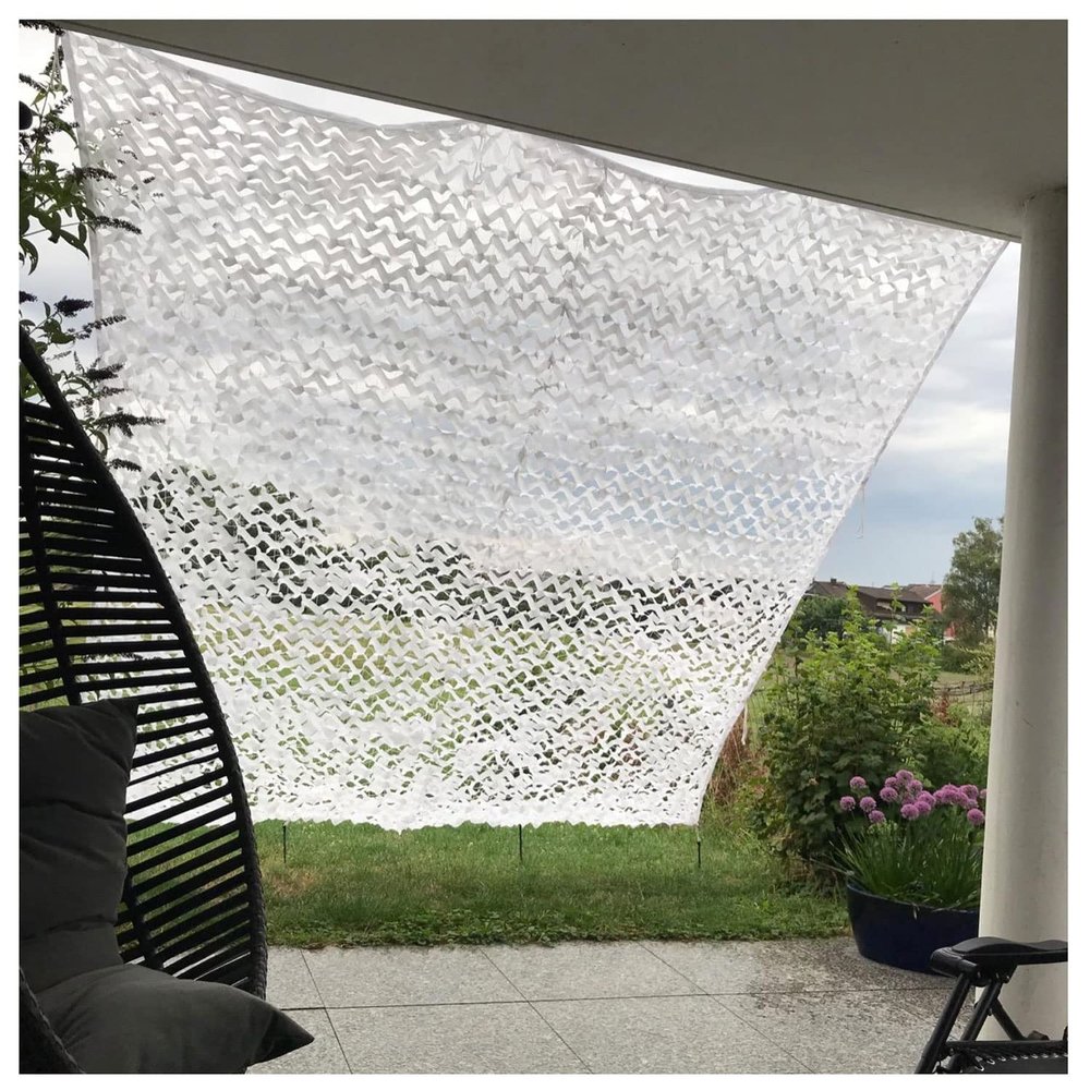 AITAF Sun Shade Sail Tactical Camouflage Netting for Military, Hunting, Camping and Outdoor Concealment - Woodland Camo Pattern for Superior Camouflage (Size : 4m x 5m)