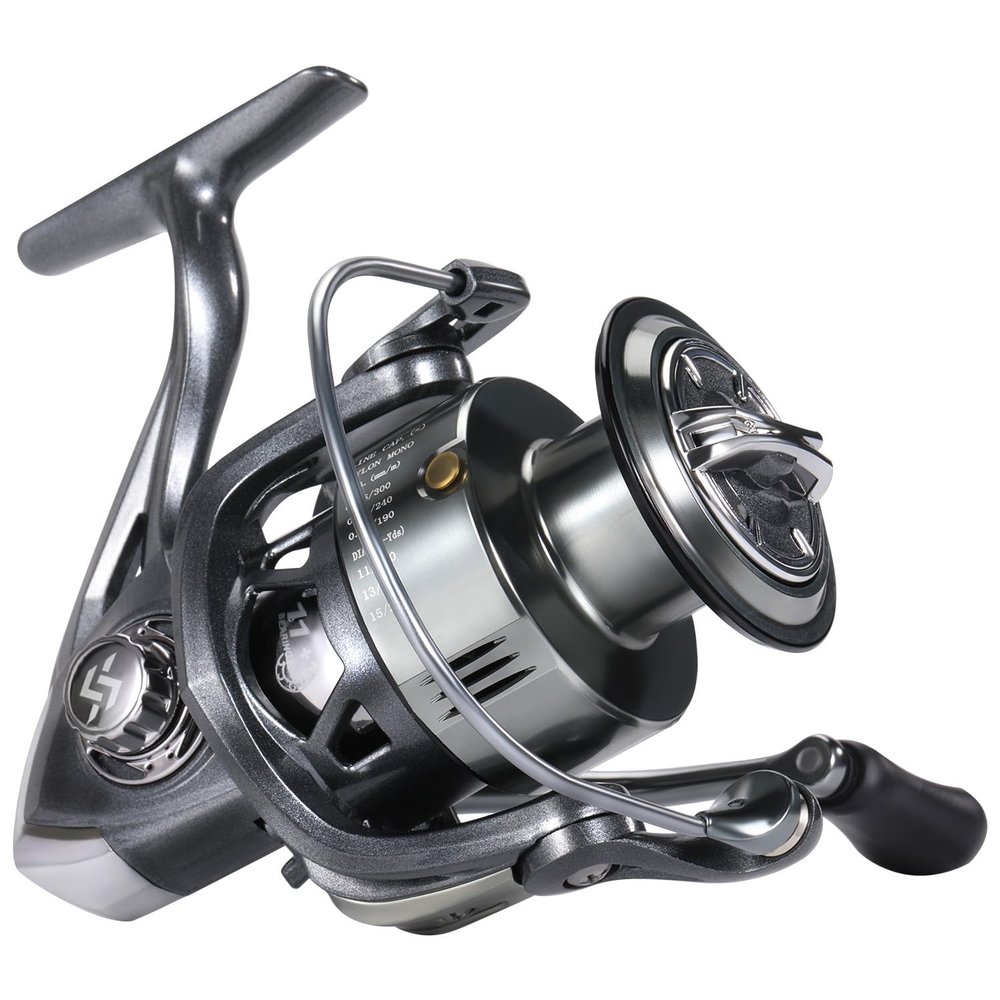 Sougayilang Spinning Reel, Ultra Smooth Fishing Reel with Aluminum Spool, 11+1 BB Spinning Reel, 1000-6000 Series for Bass-5000