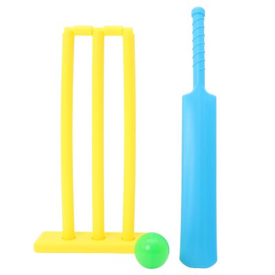 Toddmomy Kids Cricket Set with Plastic Bat Ball and Wicket Stand - Interactive Outdoor Sports Toy for Backyard Beach and Family Fun 18.7 Inches