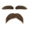 DIY Self Adhesive Fake Mustache and Eyebrow Set Fake Beard Material Novelty Mustaches for Costume and Halloween Festival Party (Brown) view 1
