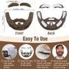 DIY Self Adhesive Fake Mustache Set Fake Beard Material Novelty Mustaches for Costume and Halloween Festival Party (Brown(Mustache and Eyebrow)) view 3