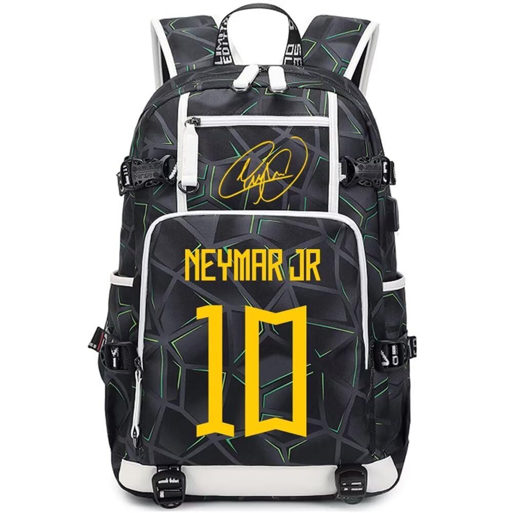 ELFJE Soccer Player JR No.10 Individualized Laser Mechanical Laptop Multifunction Backpack Travel Daypack Fans Bag