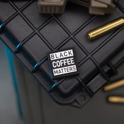 Black Coffee Matters Ranger Eye PVC Morale Patch  Hook Backed by NEO Tactical
