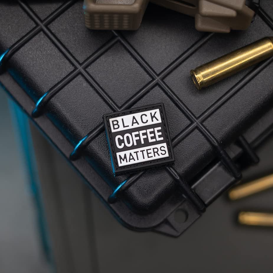 Black Coffee Matters Ranger Eye PVC Morale Patch  Hook Backed by NEO Tactical