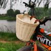 1pc Children's Bicycle Basket Front Handlebar Bike Basket Bike Accessories Pe Imitation Rattan Material Women's view 2