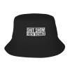 Funny Shit Show Crew Member Gift Unisex Sun Hats Fashion Beach Bucket Hat for Men Women Summer Outdoor Boy's Girls Cap Black view 1