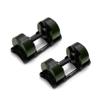 Adjustable Dumbbells Set [Bells of Steel] Nuobell Dumbbell Adjustable Weight Set, Machined Steel Weight Plates, Knurled Handle, 5-50 lb, Sold in Pairs, Green view 1