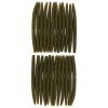 Nawaish Senko Bait Soft Plastic Lures 5" Senkos 24 Pcs for Wacky Rig Freshwater Fishing Green Pumpkin senko with Black Flake (New Green Pumpkin Senko+50 Black Orings+Wacky Rig(Blue)) view 4