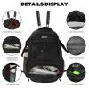 WOLT Tennis Bag - Large Tennis Racket Backpack for Men & Women - Ventilated Shoe Compartment - Holds 2 Rackets view 4