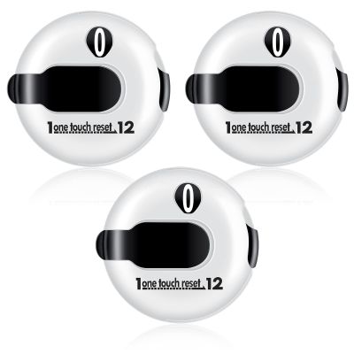 Frienda 3 Pieces Golf Score Counter Mini Golf Stroke Counter with One Touch Reset and Simple Attachment to Scorekeeper Glove in (White)