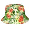 Hawaii Hawaiian Flowers Bucket Hats Fashion Sun Cap Packable Outdoor Fisherman Hat for Women and Men view 1
