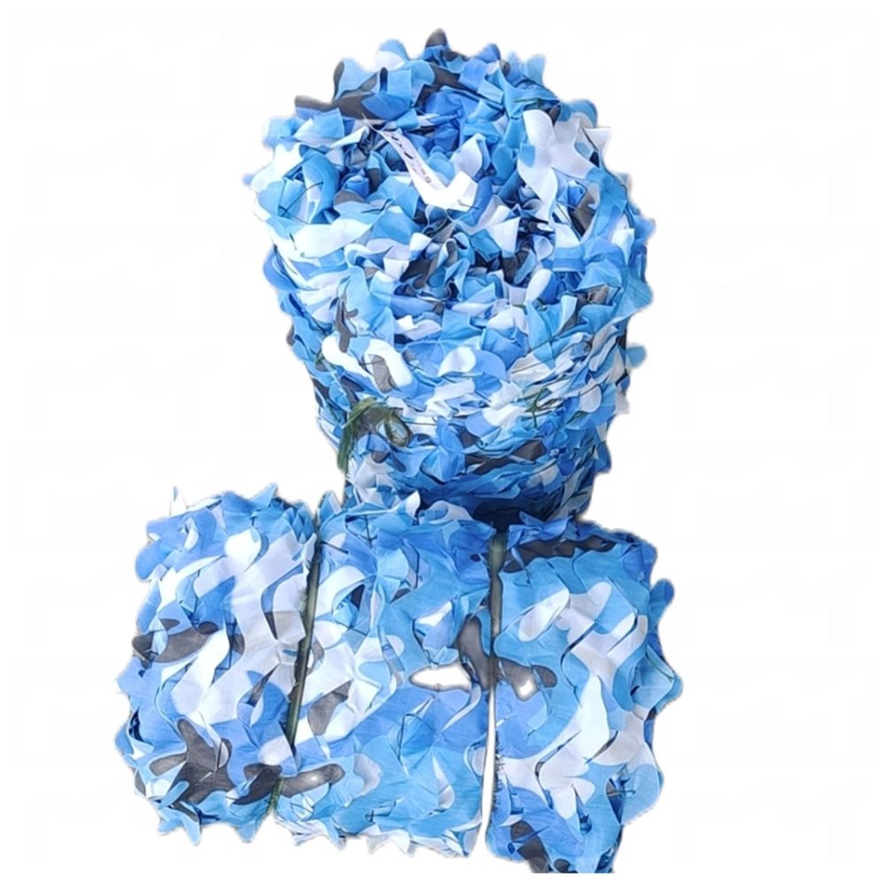 AITAF Blue Camouflage Net, Camo Netting Hunting Shutters,2M 3M 4M 5M 6M Sunscreen Camouflage Net, Lightweight Tear Resistant Camo Cargo Net Hunting Party Decoration (Size : 3m x 3m)