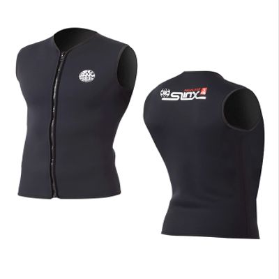 clhjinruoliu Men Women Wetsuit Top 3MM Neoprene Sleeveless Vest for Diving Surfing Swimming Sailing Slimming Sauna Workout,S