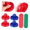 2sets Air Hockey Paddles and Pucks Replacement Accessories for Game Tables Strikers and Felt Pads for Enhanced Gliding Action view 2
